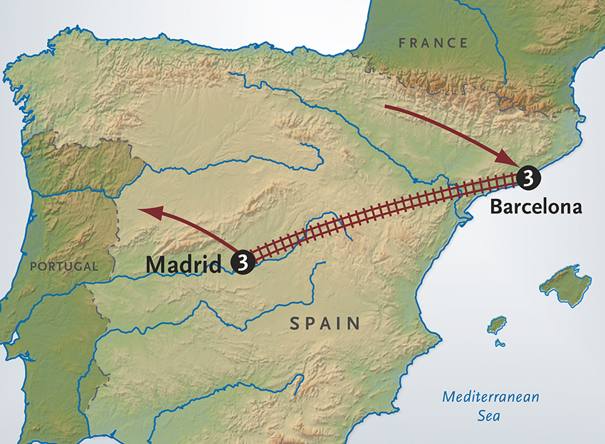 Barcelona + Madrid Itinerary Map