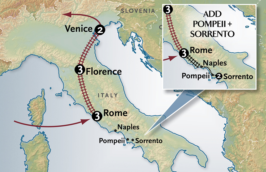 Italy by Rail with Small Group Sightseeing