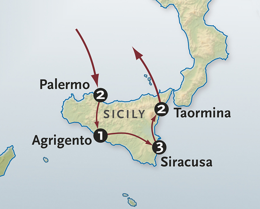 Enchanting Sicily Itinerary Map