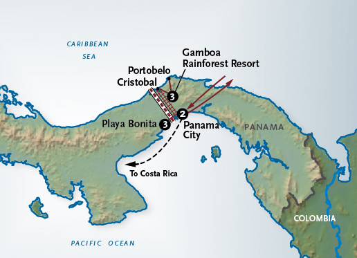 Canal De Panama Map